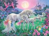 Ravensburger pussel för barn - 13670 Unicorns in the Moonlight - Unicorn light pussel för barn 6+ 100 bitar i XXL-format, lyser i mörkret Puzzle Naty Shop