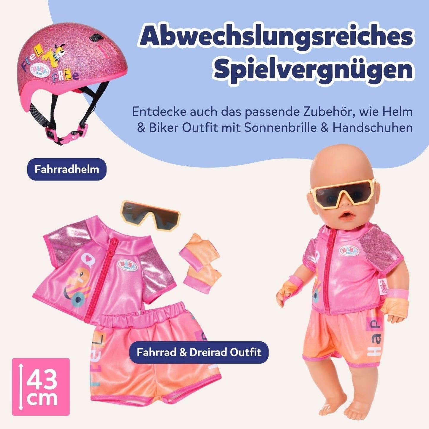 BABY Born My First Swimmer Girl - 30 cm docka - Baddocka med vridmekanism, vattentät - Fungerar utan batterier - Lämplig för barn från 1 år och uppåt
