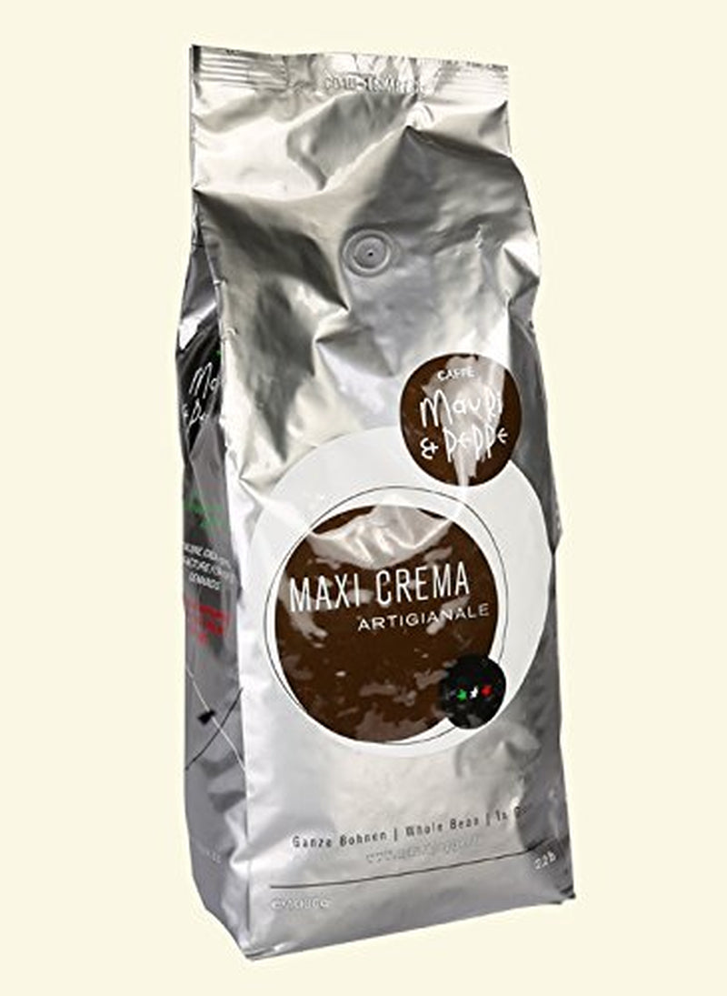 Maxi Crema 1000g hela kaffebönor - Original italiensk rostning för de högsta kraven! Kaffe, Cappuccino, Espresso, Latte Macchiato