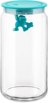 Alessi "Gianni" Köksburk i glas med förseglat lock Termoplastharts Svart 27,5 x 13,5 x 28 cm Matförvaringslådor Naty Shop Ljusblå 15 X 13 X 15 cm
