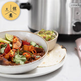 Slow cooker Crockpot,| 3,5 liter (3-4 personer), behållare för att bryna kött och grönsaker, rostfritt stål Slow Cooker Naty Shop