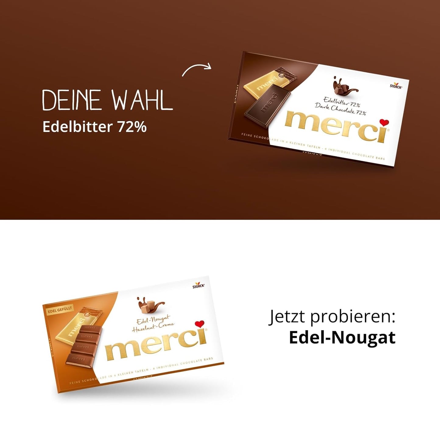 Mörk chokladkakor 72% – 5 x 100 g – De finaste mörka chokladrutorna – Choklad insvept i guldfolie