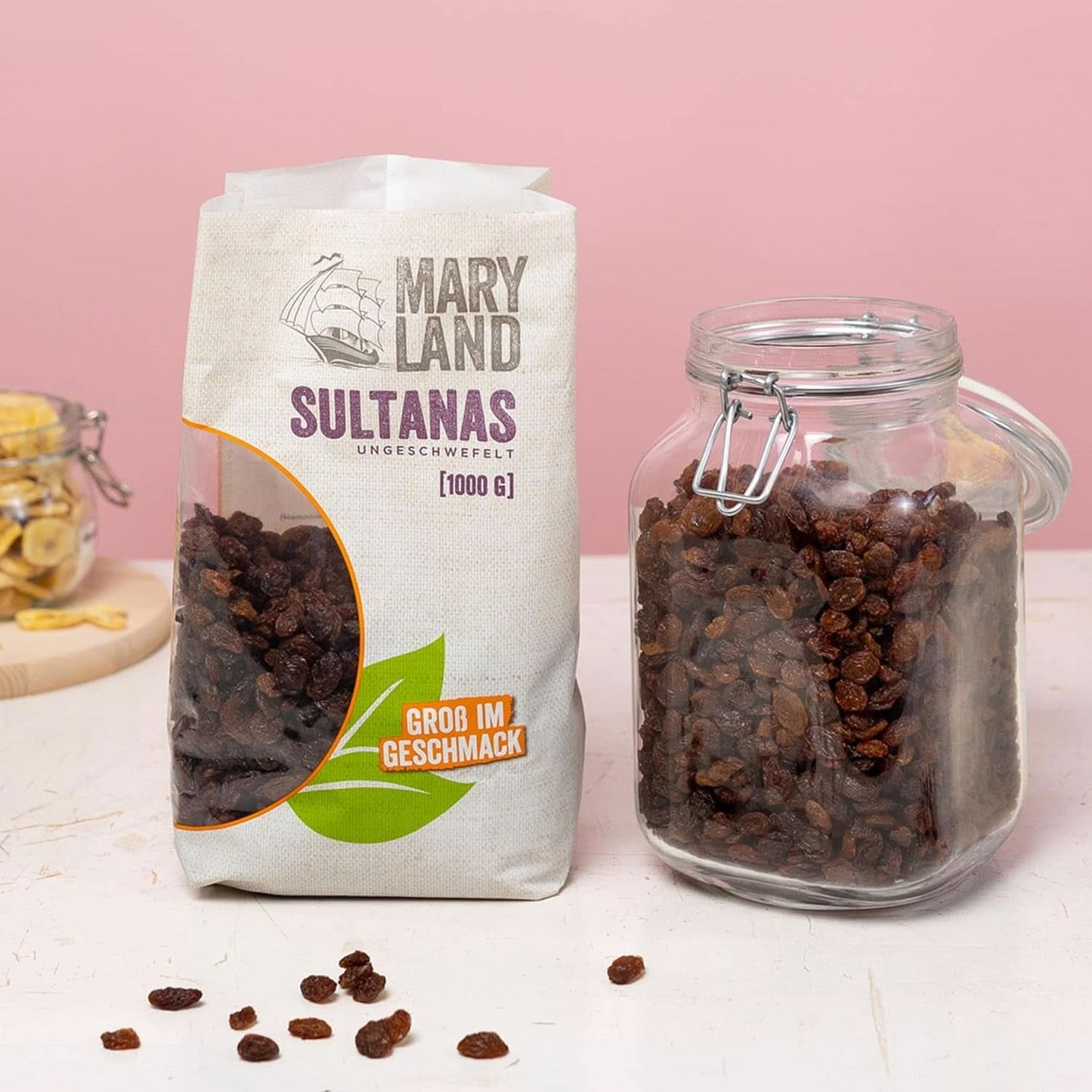 Maryland Sultanas, torkade russin, naturligt söta, utan tillsatt socker - inga konserveringsmedel, 1 kg torkade produkter Naty Shop