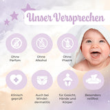 Millis Bamboo Baby Sensitive våtservetter för ömtålig babyhud - 5 x 60 stycken - Naturlig, skonsam och hållbar rengöring - Biologiskt nedbrytbara babyservetter, plastfria och alkoholfria