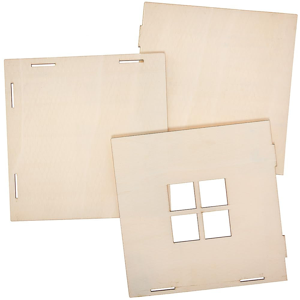 Baker Ross FN255 Mini dockskåpssats i trä - 1 del dockskåpssats för barn DIY-pysselsats