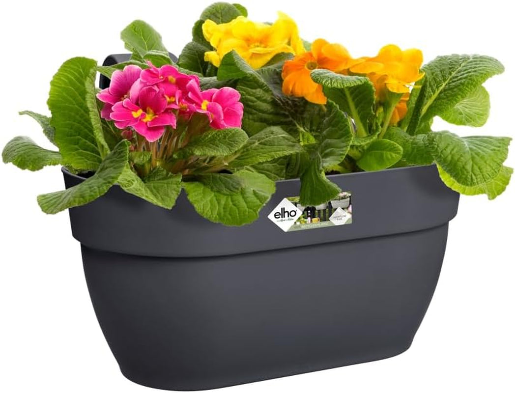 elho Vibia Campana Easy Hanger M 36 - Kruka för balkong och ute - Ø 36,0 x H 26,5 cm - Svart/Antracit