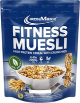 IronMaxx Fitness Müsli - Cookies & Cream, 2 kg påse | Proteinrik vegansk müsli med krispigt innehåll | Låg i socker och hög i fiber