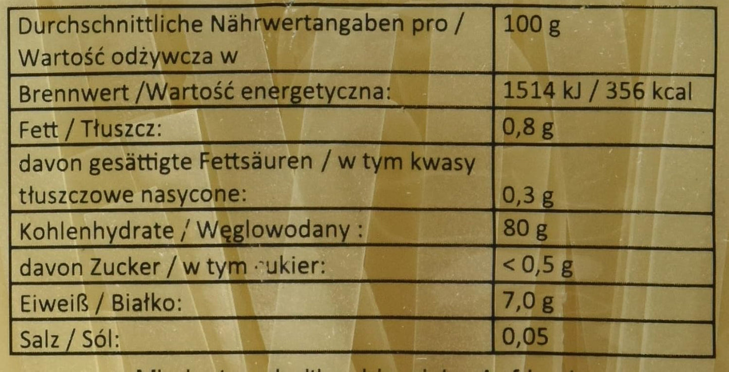 Risnudlar - thailändska, 10 mm breda risnudlar, gjorda av rismjöl - 17 x 400 g