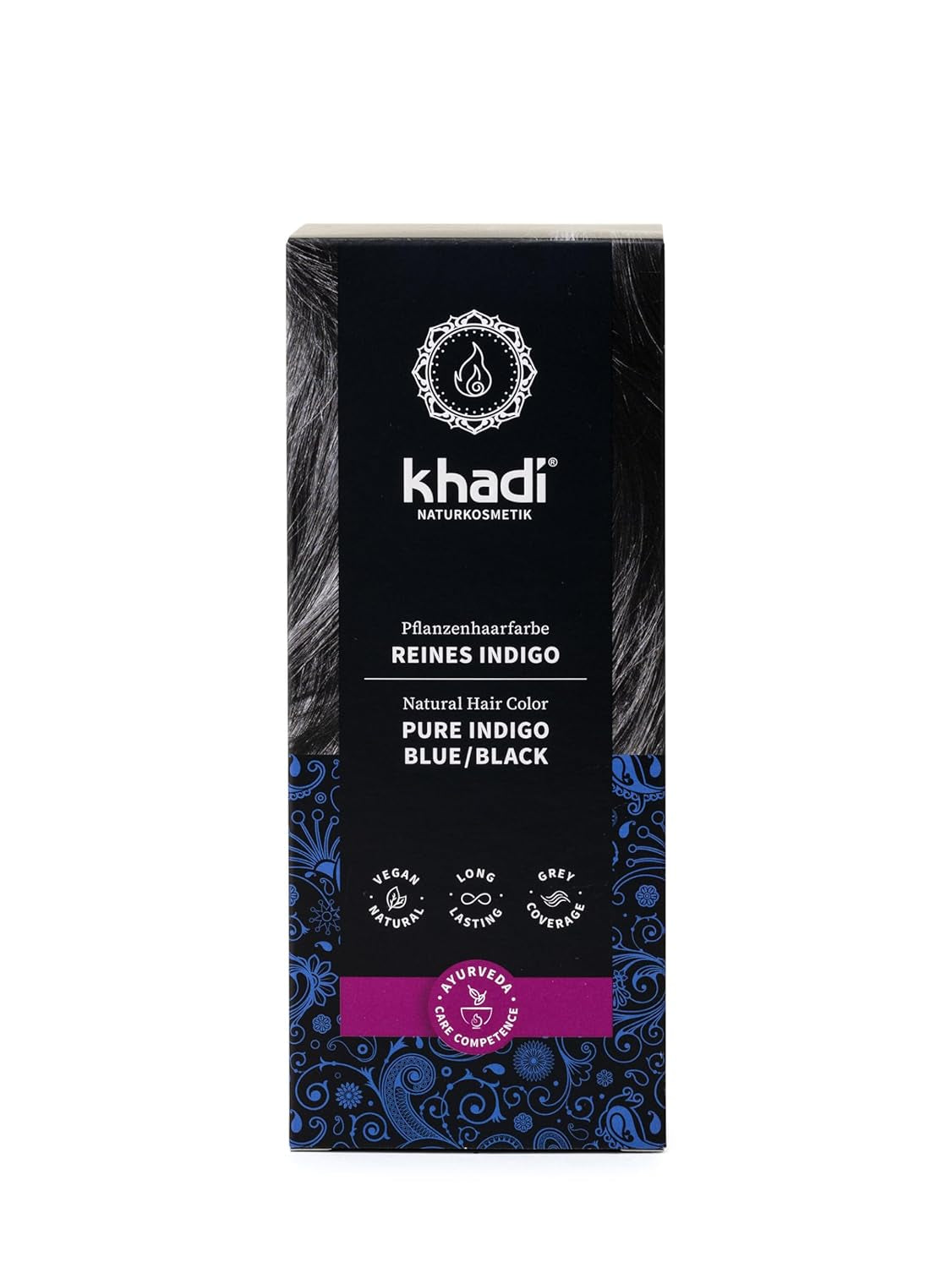 khadi GOLDBRAUN växtbaserade hårfärger ljus bärnstensfärgad till mjuk och glänsande gyllene brun hårfärg 100 % naturlig växtbaserad hårfärg Naturlig och vegansk certifierad naturlig kosmetika 100 g Naty Shop Pure Indigo Hårfärg 100 G (1 förpackning) Enkel