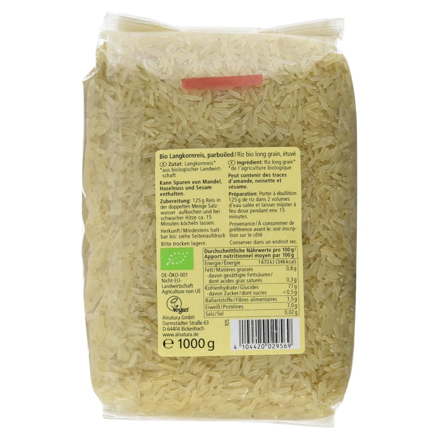 Ekologisk Langkornreis Parboiled, 1 kg