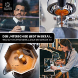 KING'S COFFEE - AMESTEC RS ESPRESSO - 1 kg starka och aromatiska kaffebönor - kaffe med låg syrahalt - kaffe med hela bönor - liten sats rostning från Italien - espressobönor för helautomatiska maskiner och portafiltermaskiner