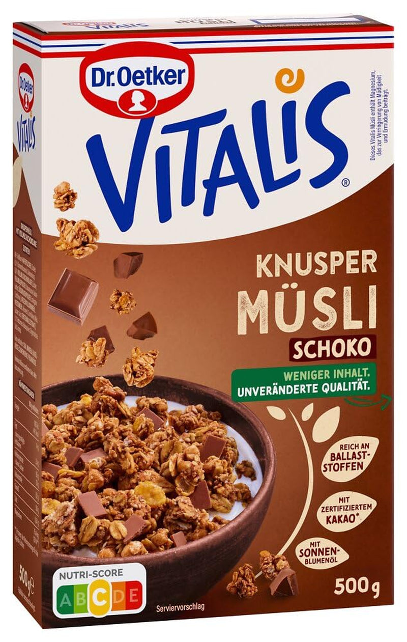 Dr. Oetker Vitalis Classic Crispy Müsli: Stort paket krispig frukostmüsli med russin, 1 paket, 1,5 kg
