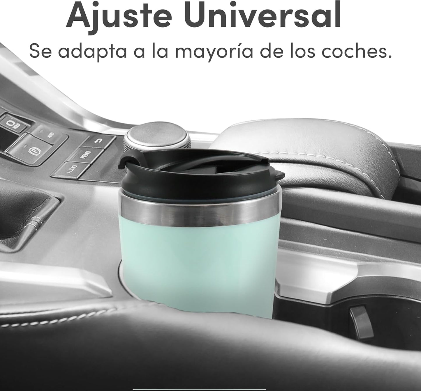 EHC113M# Kompakt personligt enservefilter Espressobryggare med resemugg av rostfritt stål inuti malet kaffe Återanvändbart filter Mintgrönt 400 ml