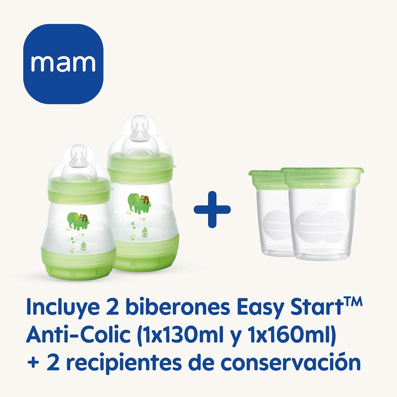 MAM 2 i 1 elektrisk och manuell bröstpump, direkt borttagning från flaska eller förvaringsbehållare, stimulering och borttagning, digital display Tillbehör Mat och amning Bebe Naty Shop