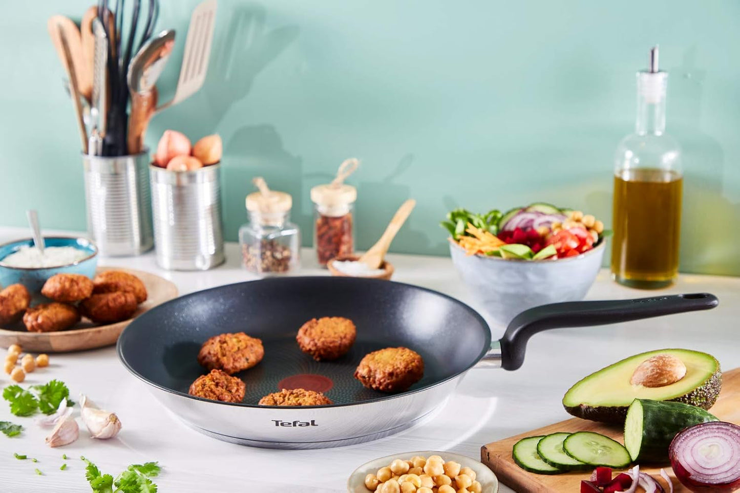Tefal Huvudpanna 20 cm, rostfritt stål Med non-stick beläggning Naty Shop Grytor och Pannor