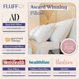 Fluffco Dun Alternativ Kudde Standard Kudde För Sova Queen Kudde Säng Kudde Side Sleeper Kudde Kylkudde Hotell Kudde Nackkudde Resekudde (Standard Fast) Standard Kuddar Naty Shop