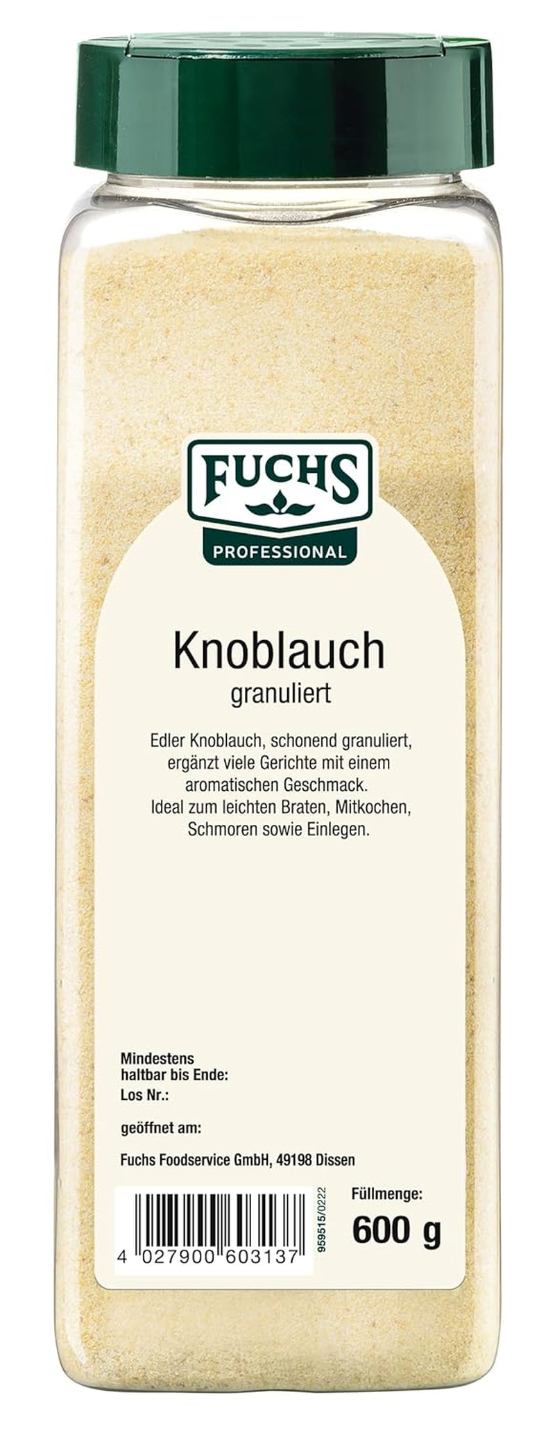 Fuchs Gewürze Knoblauch granulerad, 600 g
