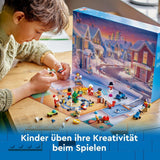 LEGO City adventskalender 2024, adventspresent för barn från 5 år, 24 överraskningar, minifigurer i juloveraller, jultomten och frun jultomten, julklapp 60436 Byggset Besuche den LEGO-Store