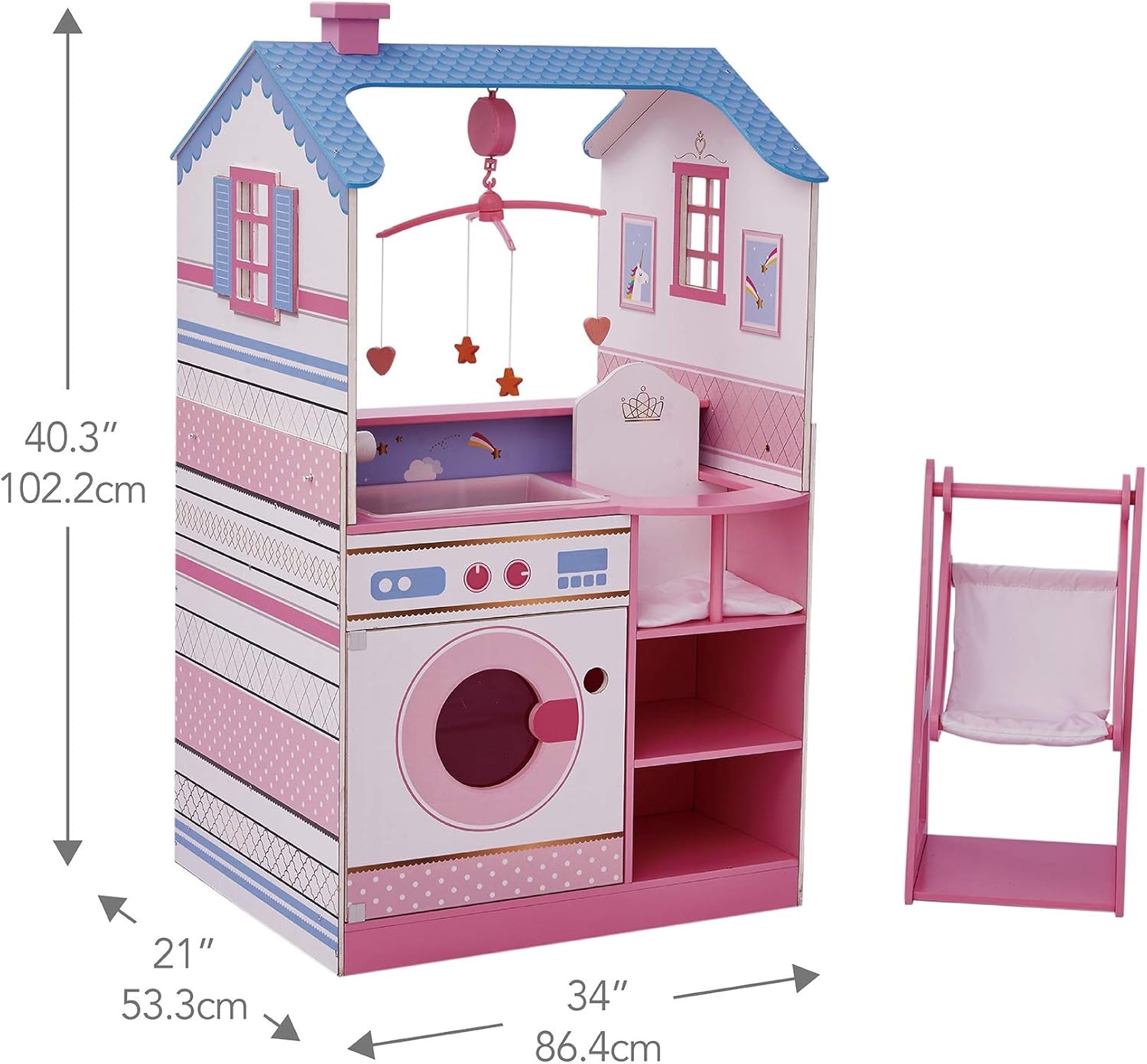 Olivia's Little World Teamson Kids Trädockor, 45 cm, dubbelsidig, för barn TD-11460W