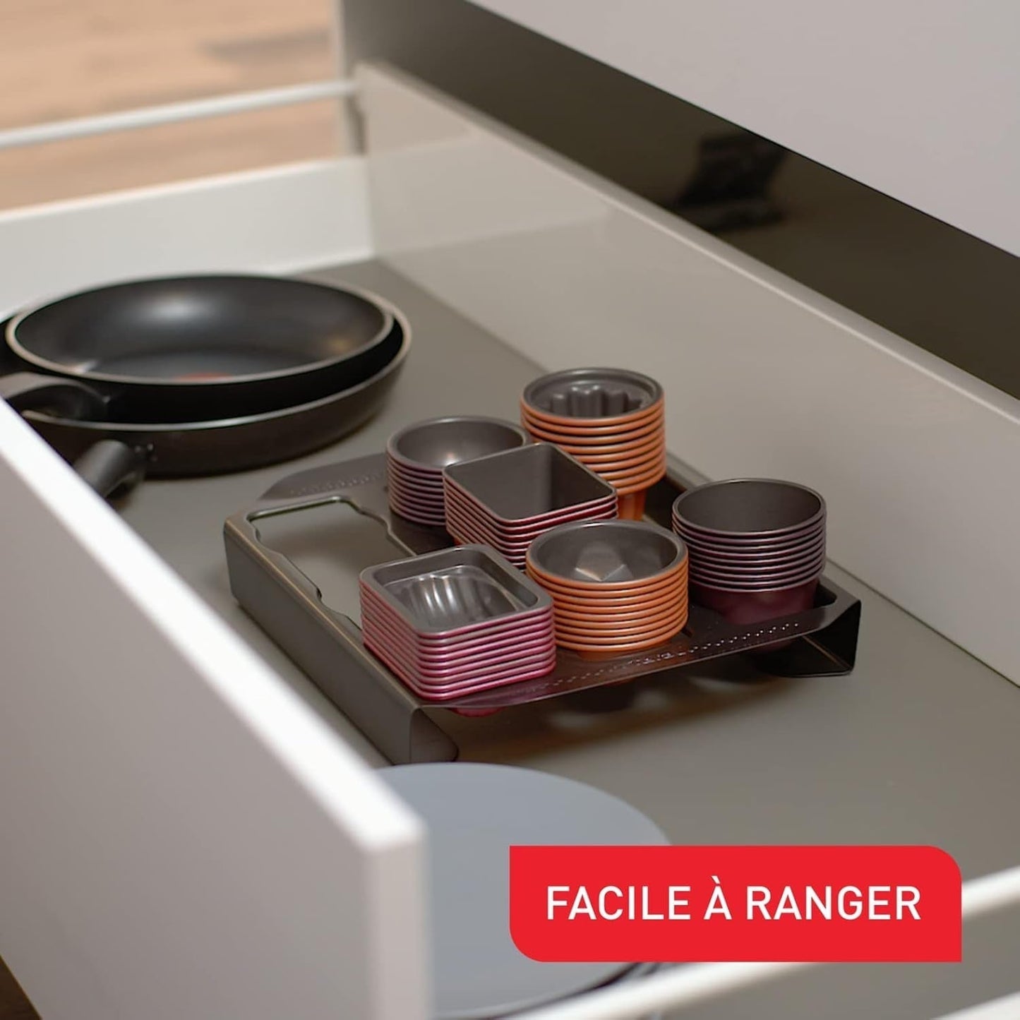 Tefal Creabake J3089304 3 Stück Brioche-Backform Antihaft-Beschichtung, Leicht Entnehmbar, Stapelbar, Einfache Austellung, Backform Formar och bakplåtar Naty Shop