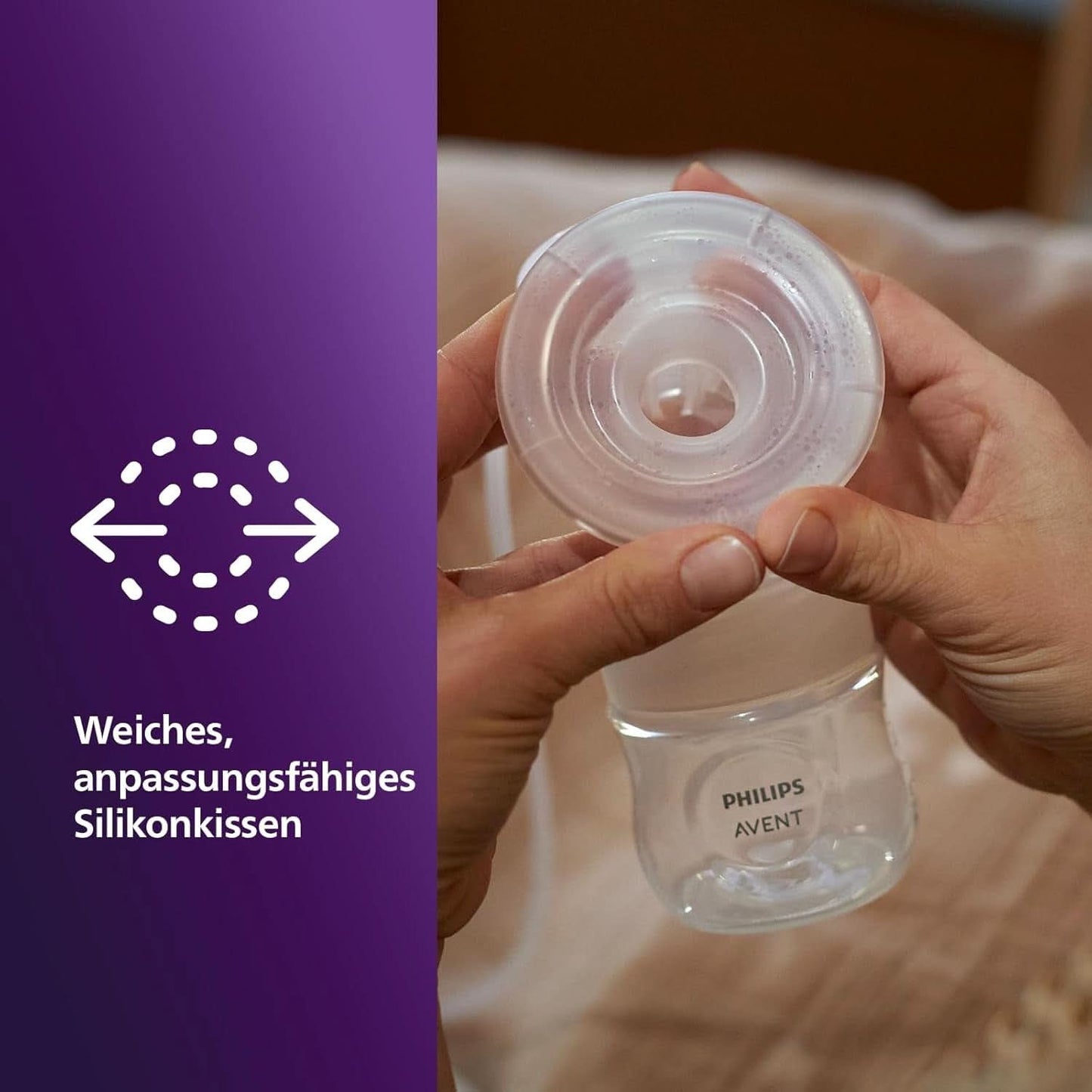 Elektroniska Philips Avent Einzelmilchpumpe Premium - Mit Natural Motion Technologie, Wiederaufladbarem Akku, Timer-Anzeige (Modell SCF396/31) Tillbehör Mat och amning Bebe Naty Shop