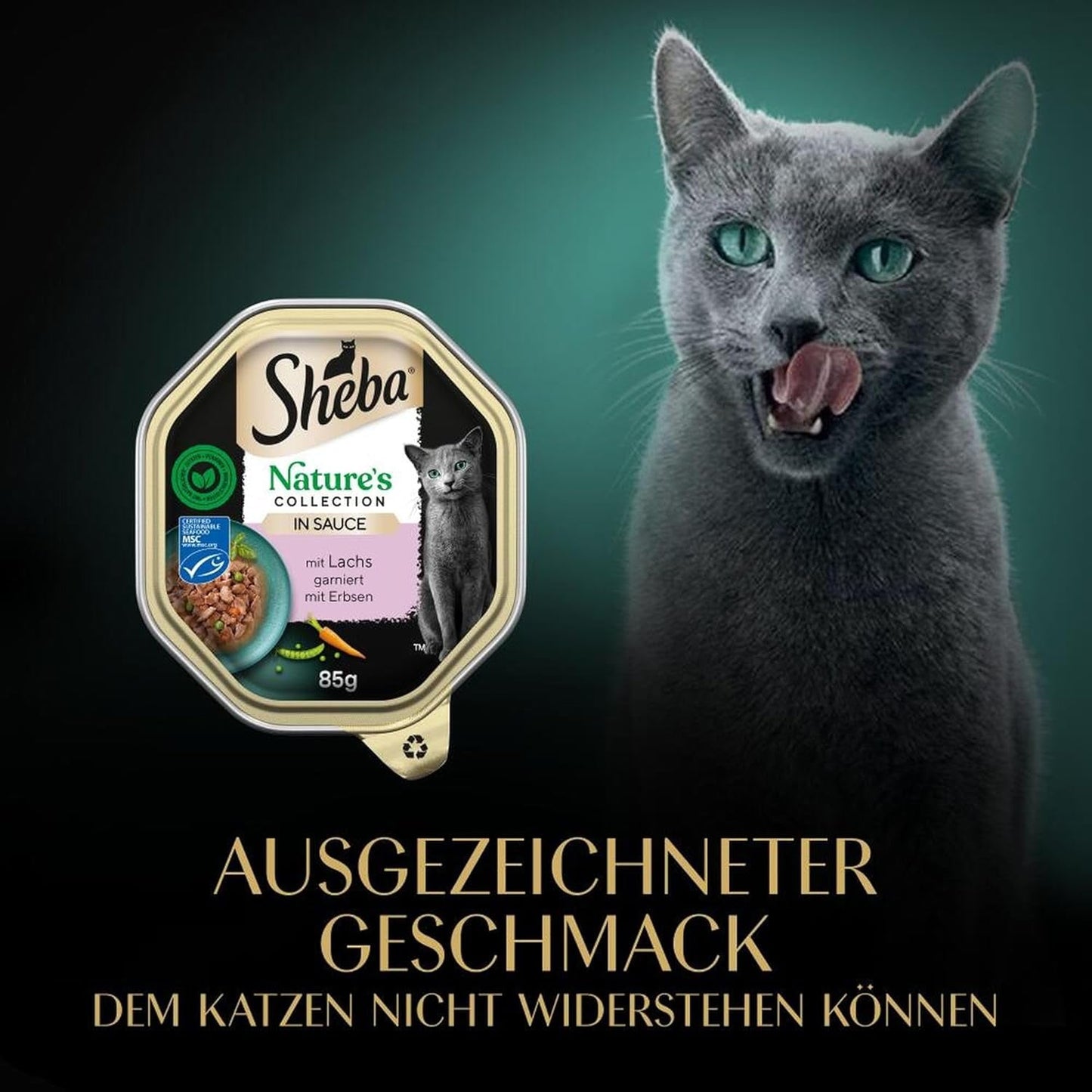 SHEBA Wet Cat Food, Nature's Collection i laxsås, 2 x 11 x 85g