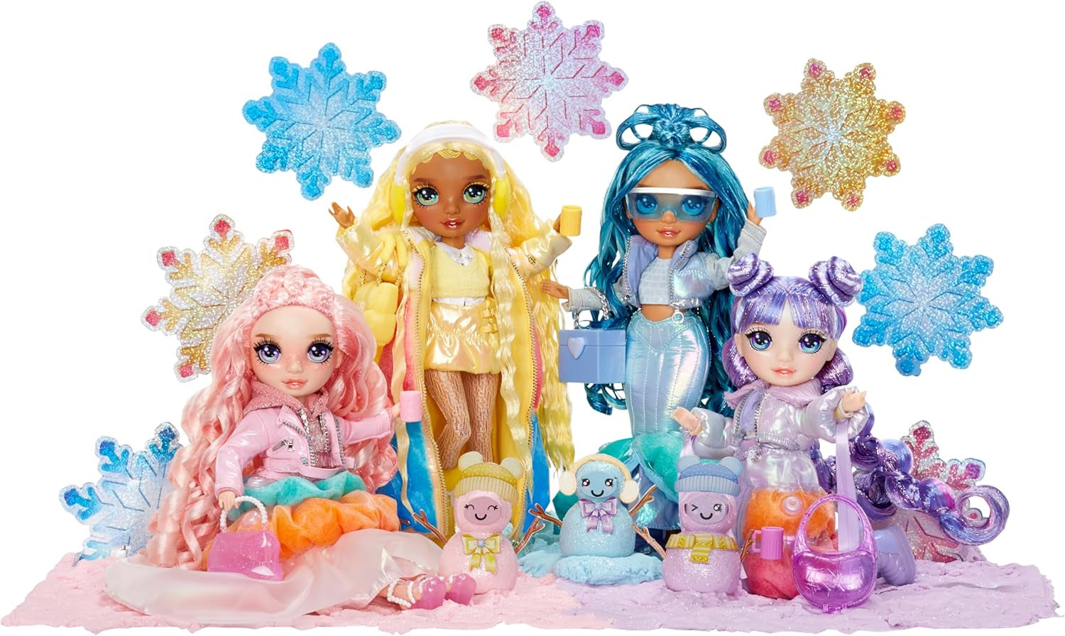 Rainbow High Winter Wonderland - Skyler (blå) - 28 cm Hidden Magic Water Accumulating Snow Fashion Docka med Snowman Set, lämplig för 4-12 år gamla barn och samlare Naty Shop Dolls