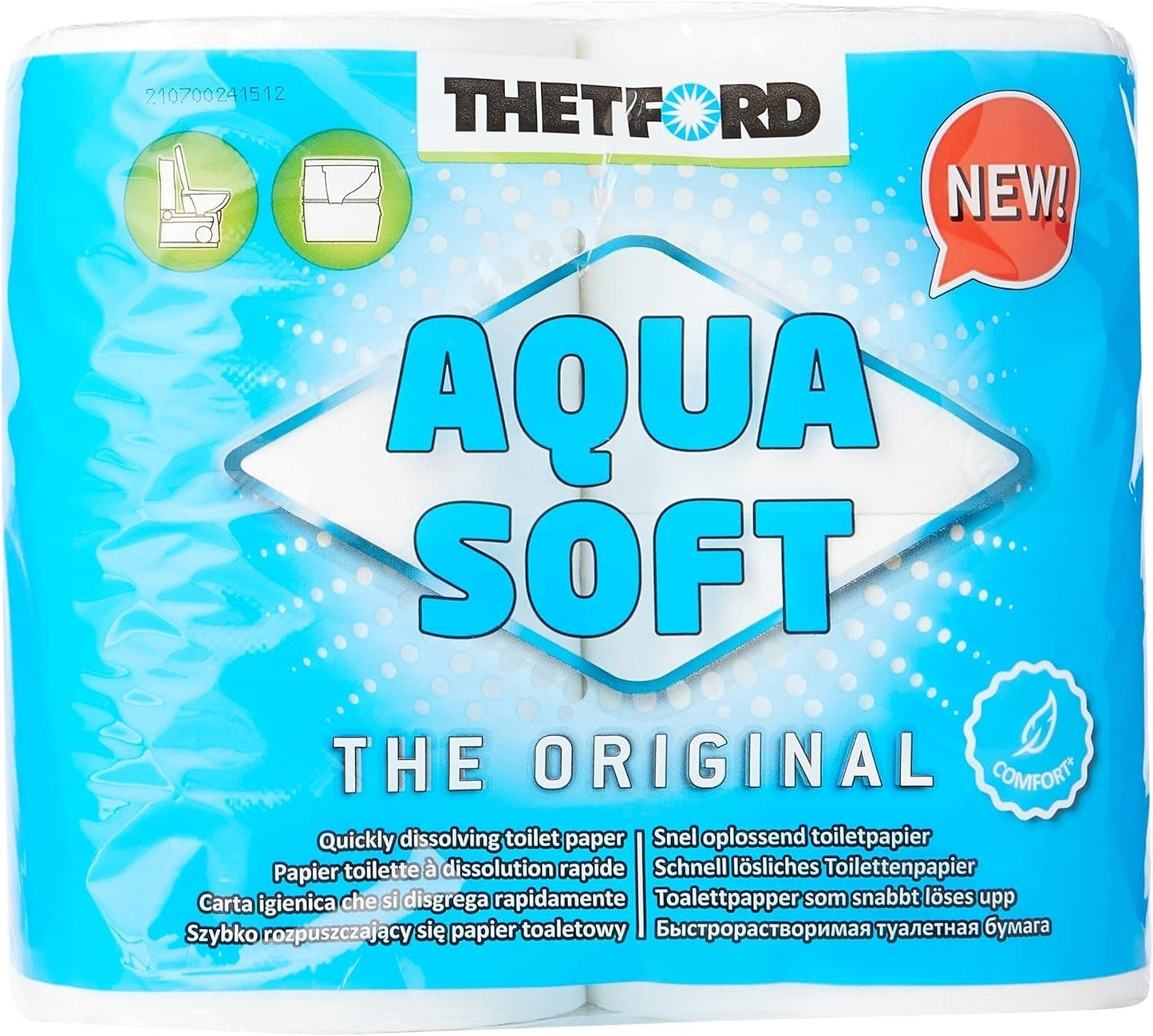 Aqua Soft Toalettpapper Bärbart Toalettpapper 4 rullar/flaskor Campingtoaletter Utomhuscampingtoalettpapper