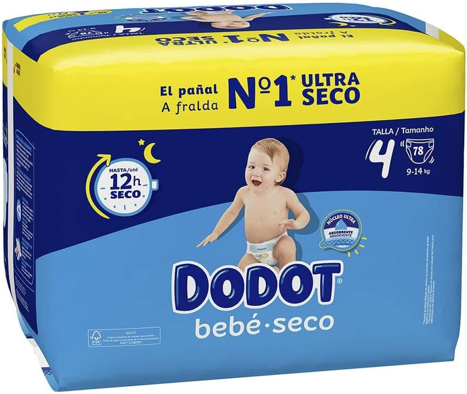 Bebé-Seco blöjor, storlek 3, 6 kg - 10 kg, 84 blöjor, torkning upp till 12 timmar