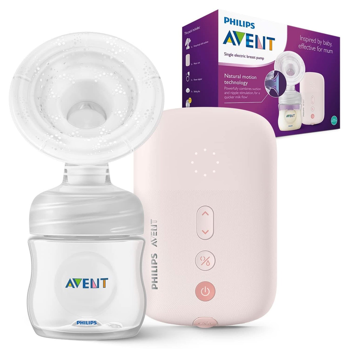 Philips Avent individuell elektronisk bröstpump - med Natural Motion-teknik, bekväm silikonkudde Tillbehör Mat och amning Bebe Naty Shop Scf395/11