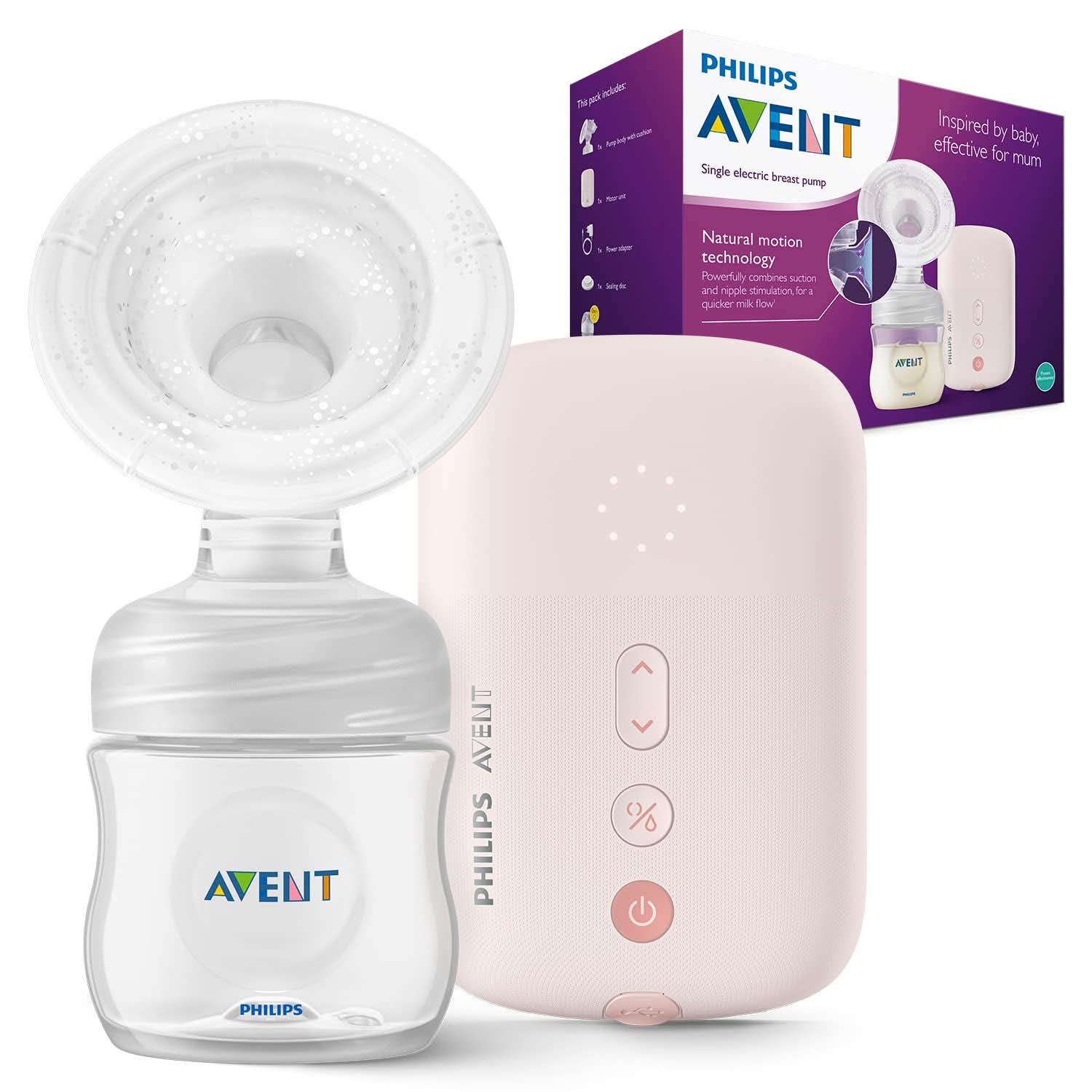 Philips Avent individuell elektronisk bröstpump - med Natural Motion-teknik, bekväm silikonkudde Tillbehör Mat och amning Bebe Naty Shop Scf395/11
