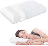 BDTFO Nacksmärta Memory Foam Kudde Ortopedisk cervikal konturkudde Nackstöd för rygg Magside Sleeper med Tvättbart Andas Dragkedja Cervikal Ortopediska Kuddar Naty Shop White Bread