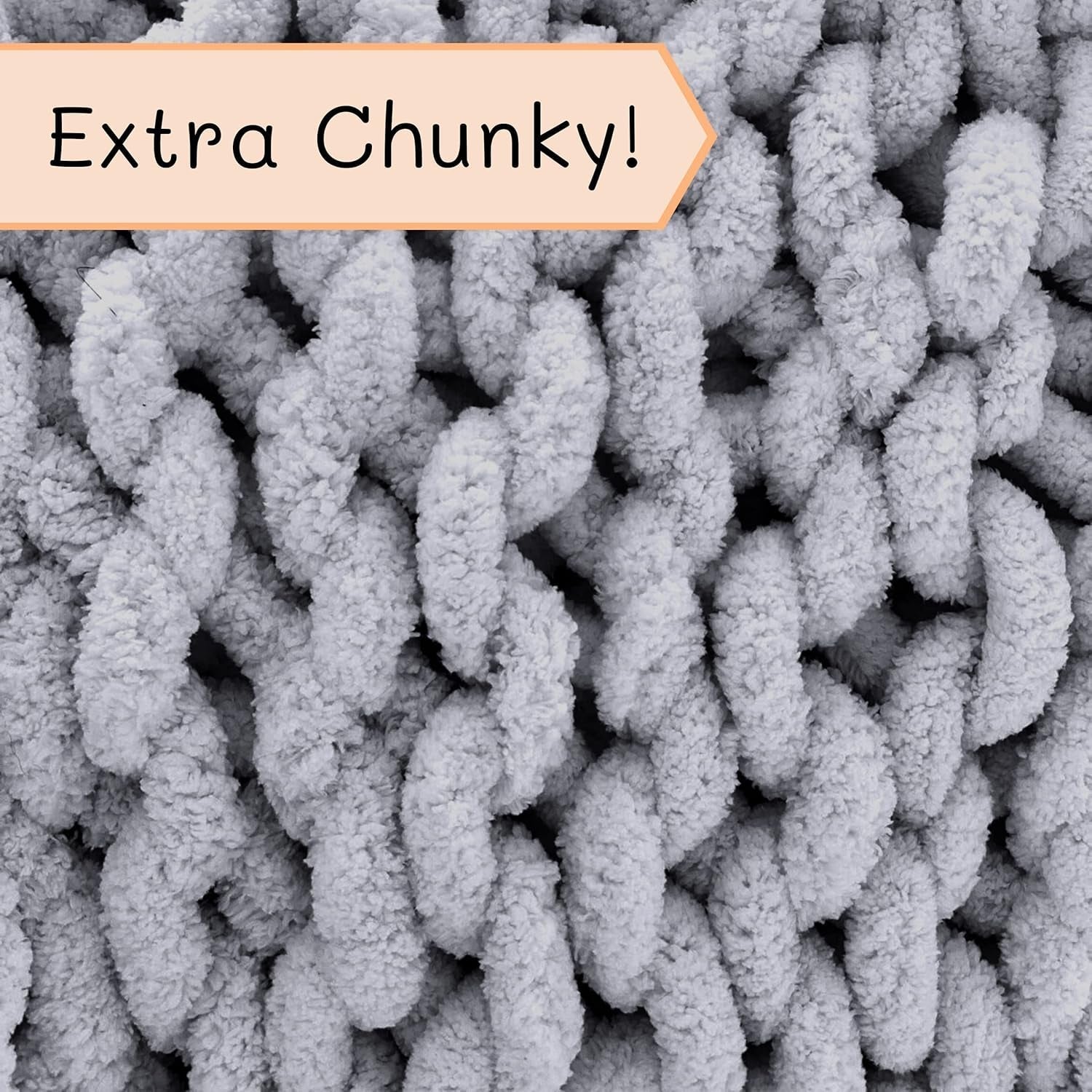 Chunky stickad filt, plagg, 100% handstickad med jumbo chenillegarn (127 X 152,4 Cm, lila grå) Sängar och filtar Adyrescia
