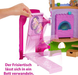 Disney Princess HMV99 - Rapunzel rörlig docka och lektorn med kul runt om, 6 lekområden och 15 tillbehör, inspirerad av Disney-filmen, leksaker för 3 år gamla dockor Naty Shop Dolls