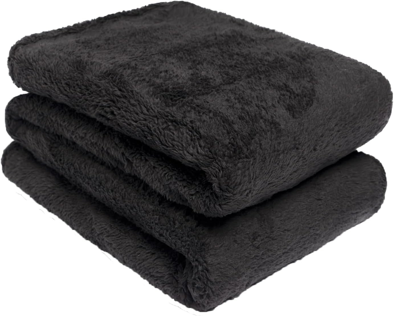 Brentford's Teddy Fleecefilt Stor sängfilt Plysch Supermjuk varm bäddsoffa Överkast Svart - 150 X 200 Cm Sängar och filtar Besuche den Brentfords-Store Svart 150 X 200 Cm