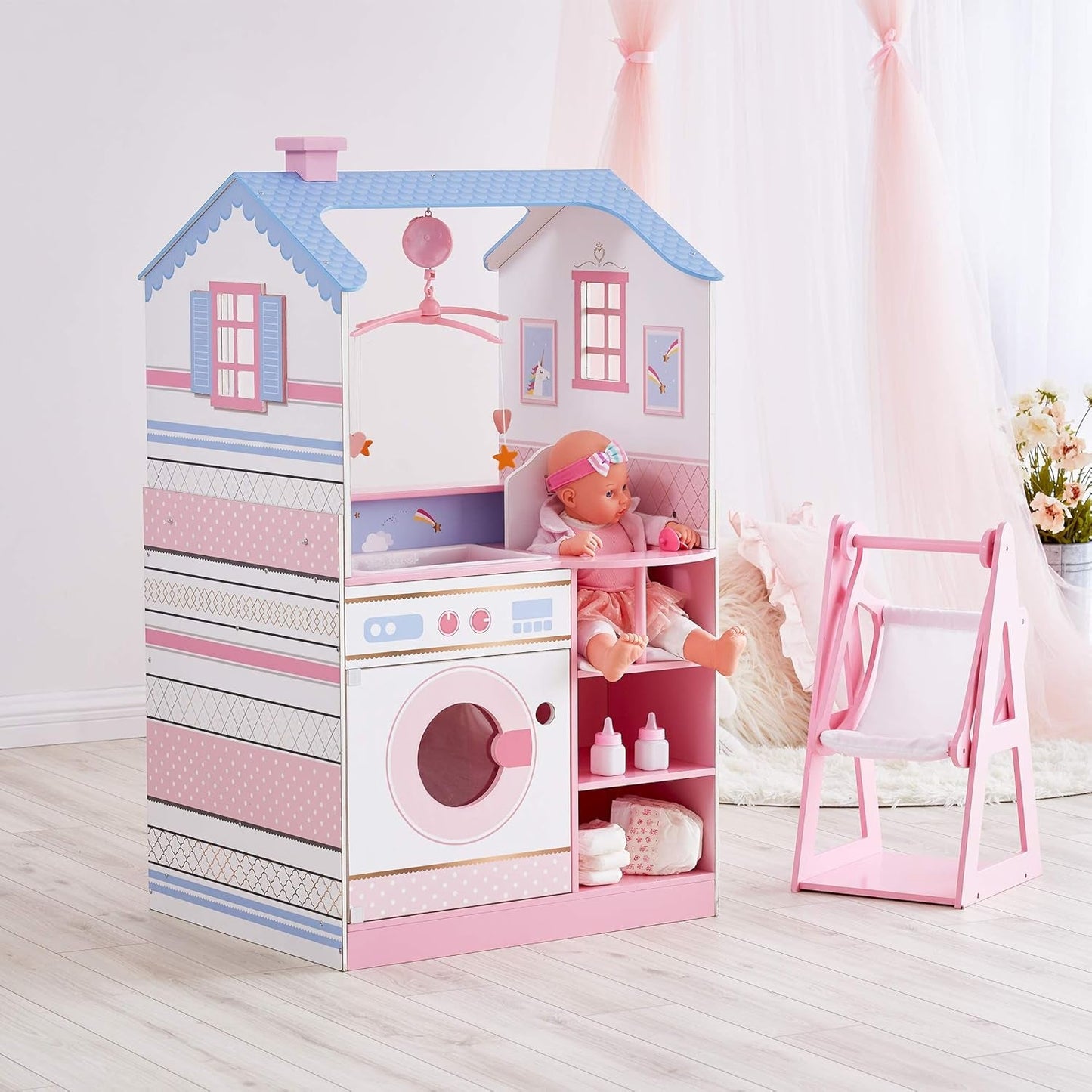 Olivia's Little World Teamson Kids Trädockor, 45 cm, dubbelsidig, för barn TD-11460W