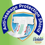 Vuxen unisex engångsblöjor Vattentät Absorberande Elastisk sida Andas Superabsorberande Dubbellagers fuktindikator 5-stjärnigt dermatologiskt skydd Medium