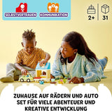 LEGO 10986 DUPLO At Home On Wheels, leksaksbil med stora klossar, figurer och leksaksbil för pojkar och flickor från 2 år, utvecklar finmotorik Byggset Besuche den LEGO-Store