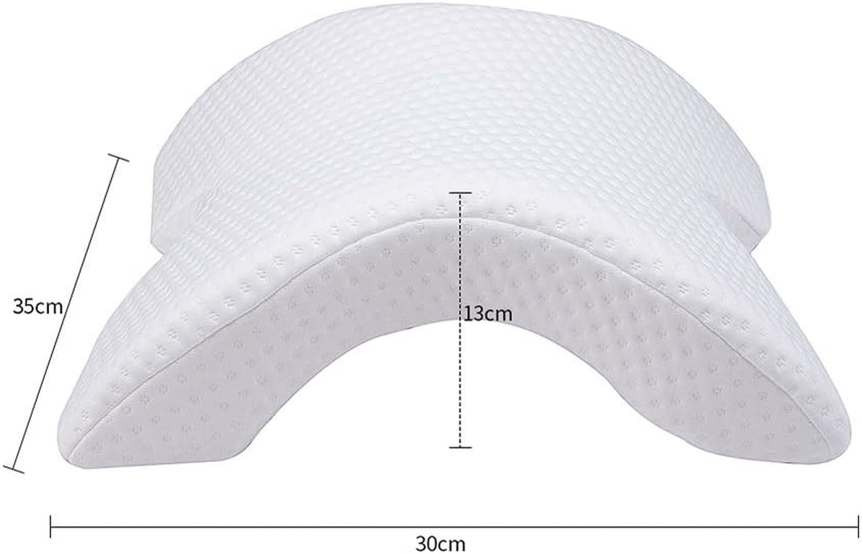 MINGZE Multifunktionell Memory Foam Kudde Nackkudde Skum, U-formad nackkudde med rosett, Slow Rebound Sovkudde Rebound Tryckkudde, Kudde Is Silke för hand- och nackskydd Cervikala ortopediska kuddar Naty Shop
