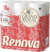 Renova Grand Royal toalettpapper, 18 Premium XXL-rullar, 4 lager, mjukt och slitstarkt
