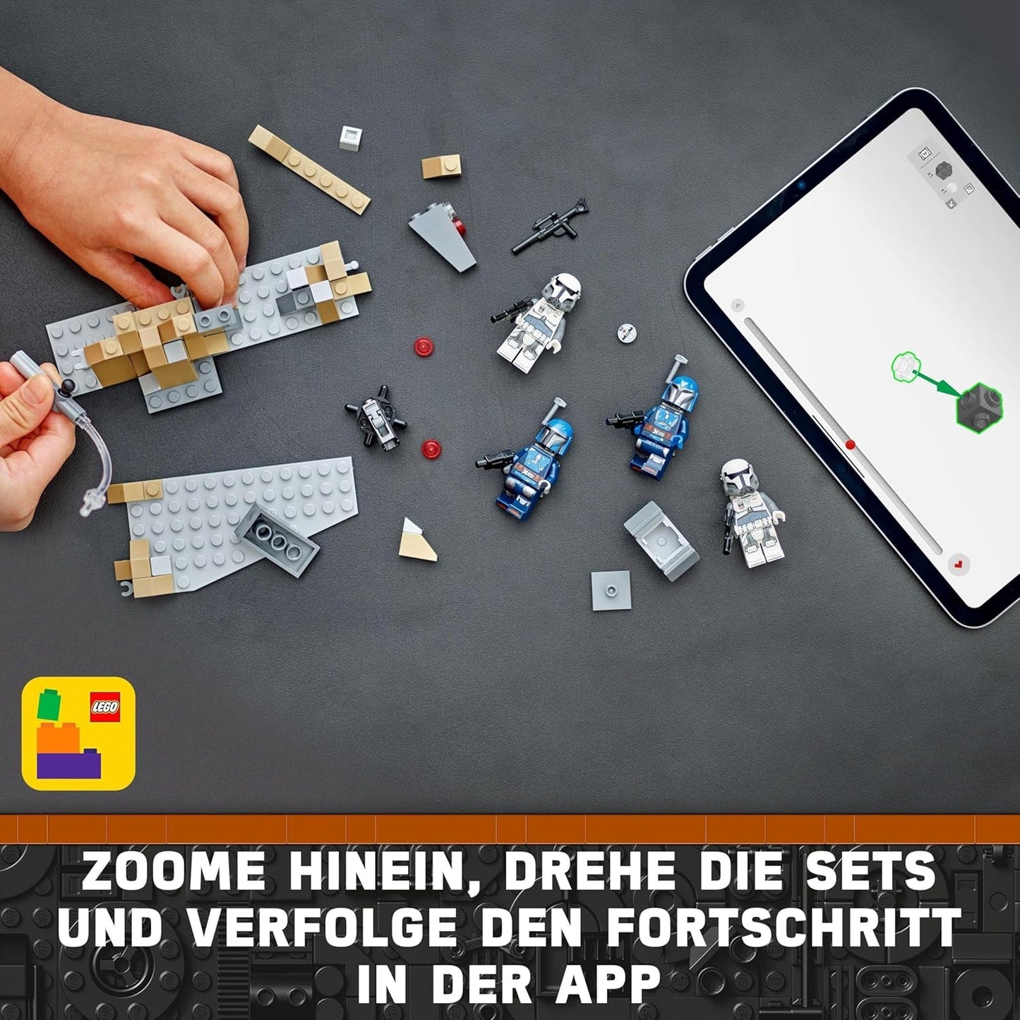 LEGO Star Wars: Mandalorian Ambush on Mandalore Battle Pack, äventyrsbyggande leksak för barn, Collectible Action Set, presentidé för pojkar och flickor 75373 Byggset Besuche den LEGO-Store