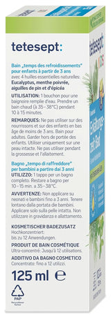 Tetesept Kids Cold Time Bath - badtillsats för barn för den kalla årstiden med 4 eteriska oljor, avslappning och värmande, 125 ml Naty Shop
