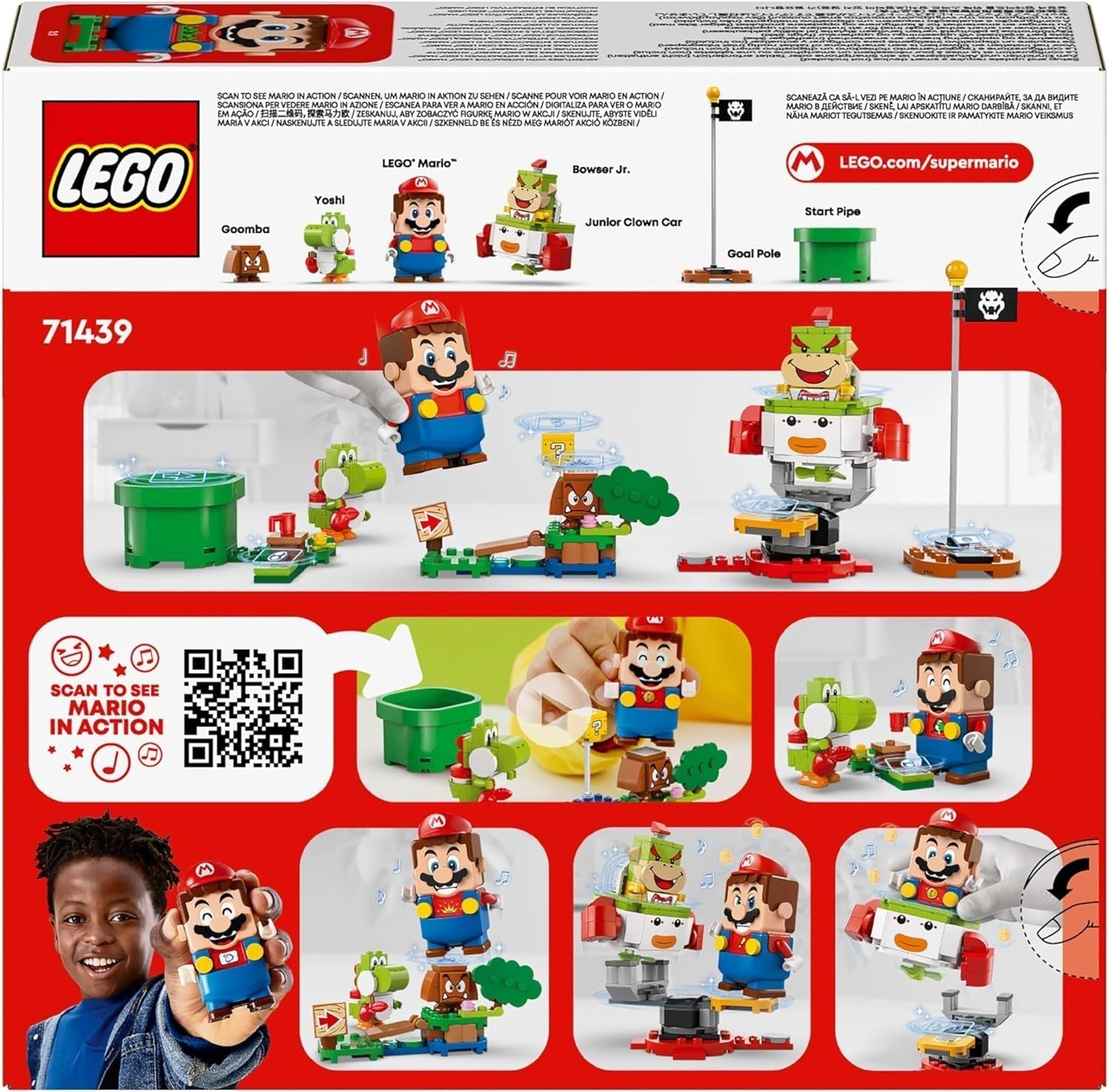 LEGO Super Mario Adventure med interaktiv Mario, Junior Clown Cart Set, Toy Yoshi, Nintendo-present för pojkar, tjejer och spelare från 6 år och uppåt 71439 Byggset Besuche den LEGO-Store