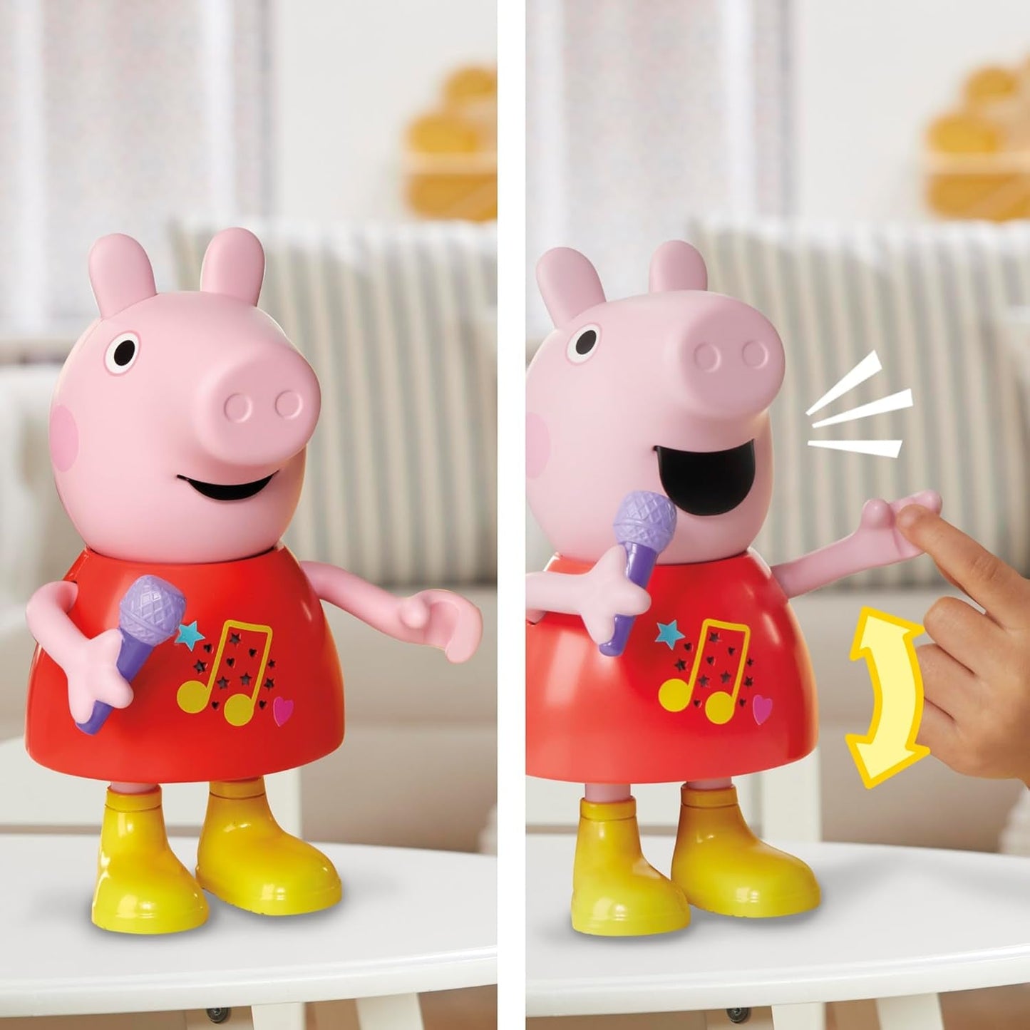 Peppa Pig docka, pratar och sjunger, rosa, 20 cm