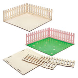 Baker Ross FN256 Mini Wooden Garden Dollhouse - 1 Pack Kids Dollhouse Kit Craft Kit
