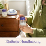 Lansinoh Muttermilchflaschen, 4 X 160 Ml - Zur Sicheren Muttermilch Austellungen - Neues Kompaktes Design Für Verbesserte Stabilität - Mit Stapelbarem Deckel Tillbehör Mat och amning Bebe Naty Shop
