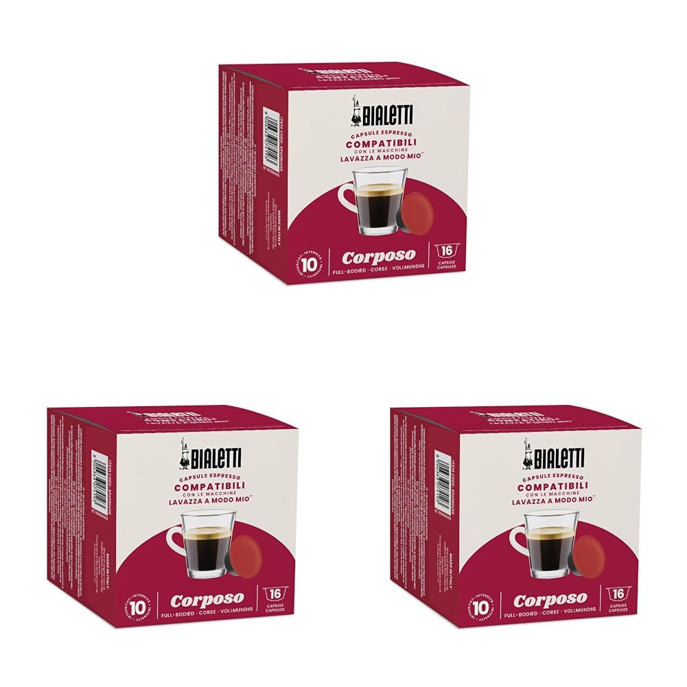 -Kaffee Lavazza®-kompatibel Kapseln – Corposo – 16 Kapseln (Packung mit 3)
