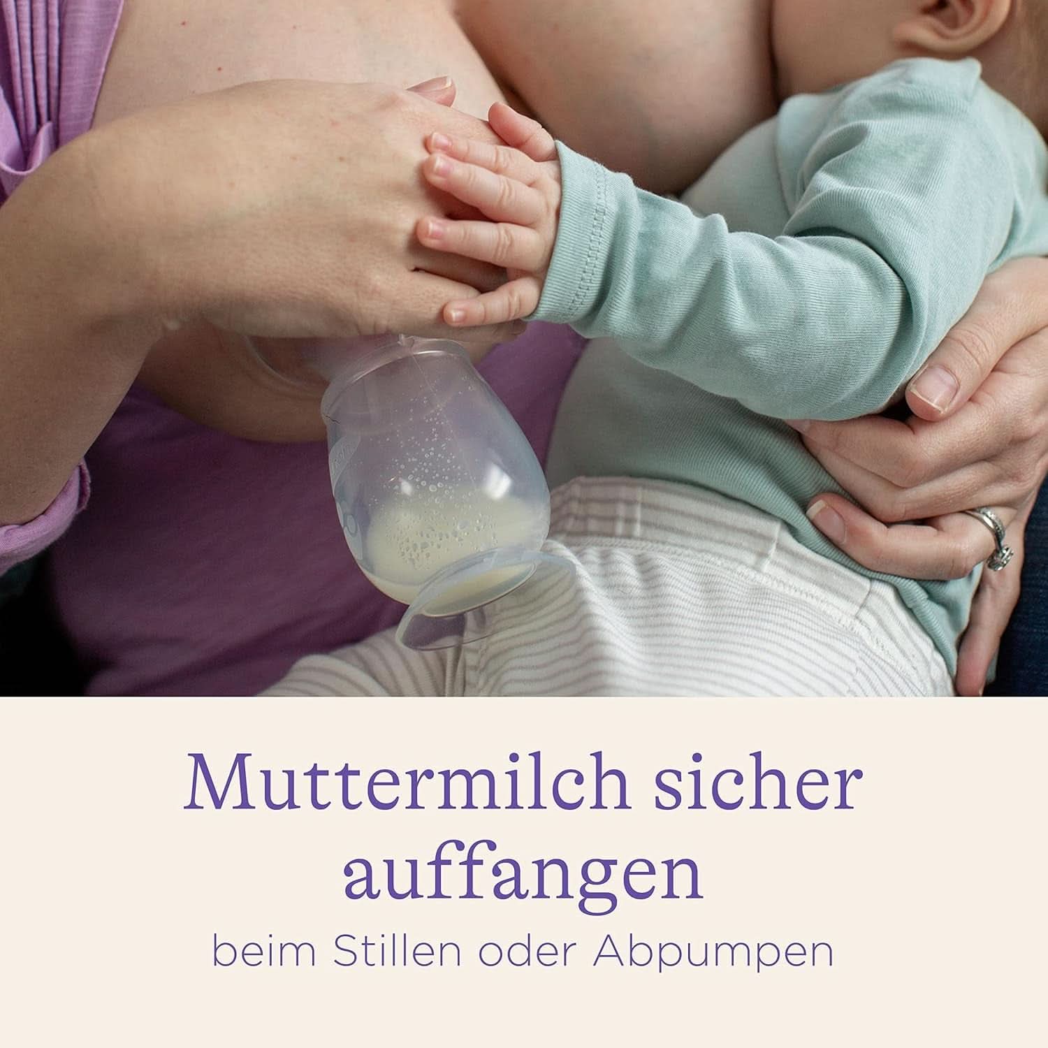 Lansinoh Silikon Milchpumpe & Muttermilchauffänger - Angenehmes & Extrem Weiches Silikon - Rettet Jeden Tropfen Muttermilch - Alternativ Zu Milchauffangschalen, 1 Stück (1Er Pack) Tillbehör Mat och Amning Bebe Naty Shop