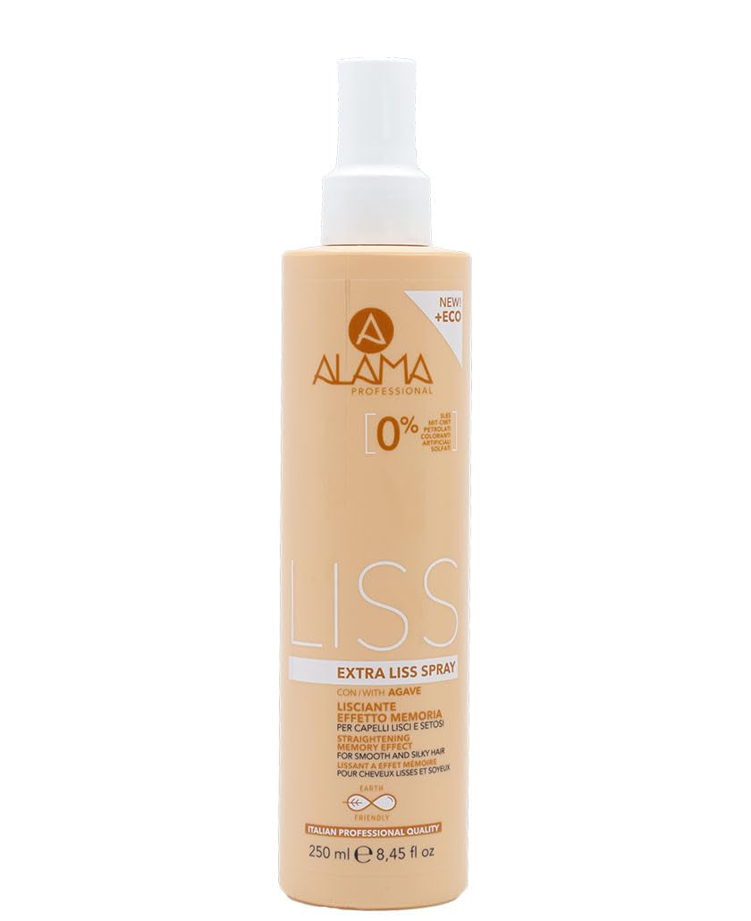 Alama Professionell Alama Liss - Spray Lisciante Extra Liss Effetto Memoria Per Capelli Lisci, 250ml Hårborttagningsprodukter Naty Shop Standardtitel