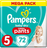 Pampers Baby-Dry blöjor, storlek 8, 43 blöjor, från 19 kg, Jumbo+ förpackning